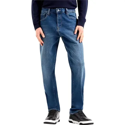 Blaue Denim Jeans Indigo J13 , Herren, Größe: W33 - Emporio Armani - Modalova