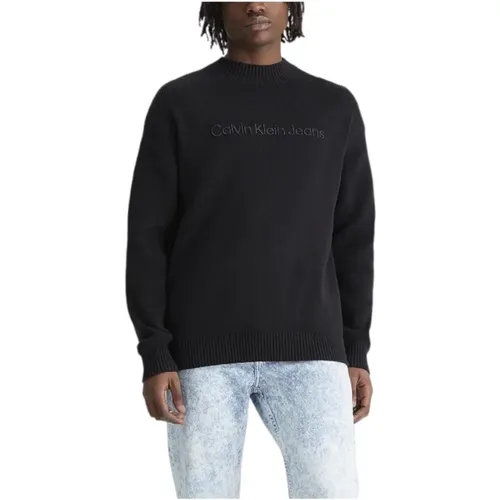 Modern Elegance High Neck Sweater , male, Sizes: XL - Calvin Klein - Modalova