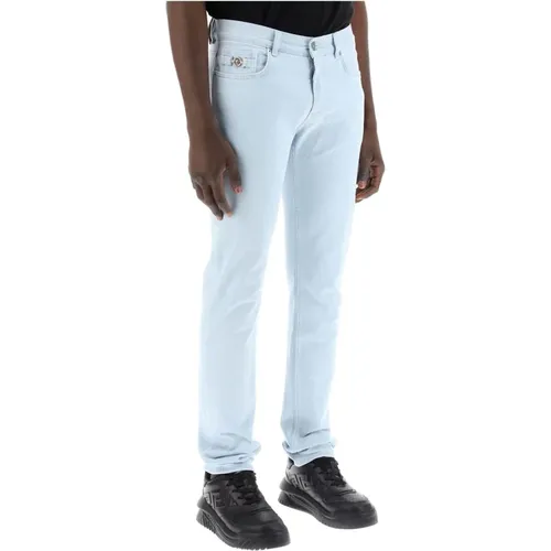 Slim-fit Jeans , Herren, Größe: W33 - Versace - Modalova