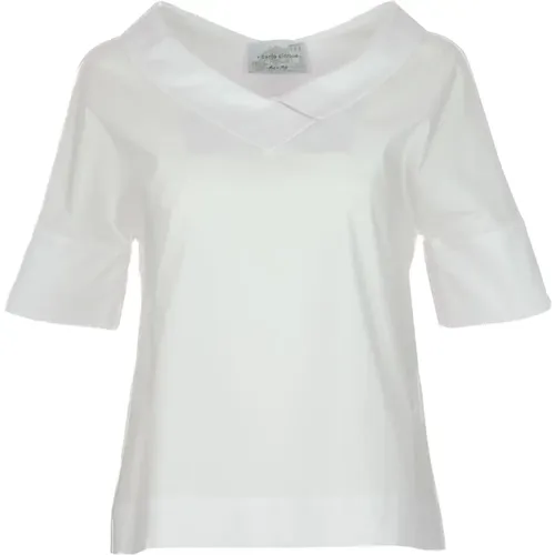 Weiße T-Shirts für Frauen , Damen, Größe: M - Vicario Cinque - Modalova