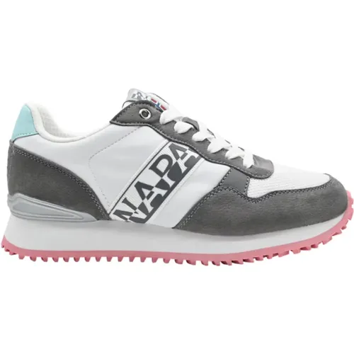 White Cap Grey Sneakers , female, Sizes: 6 UK, 7 UK - Napapijri - Modalova