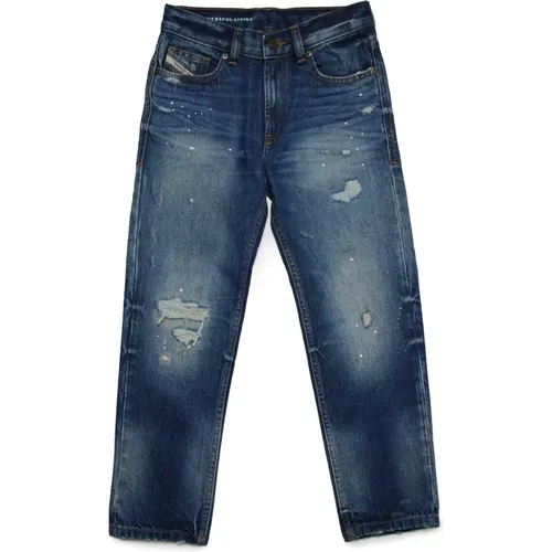 Dunkle gerade Jeans mit Flecken und Rissen - 2010,Jeans - Diesel - Modalova