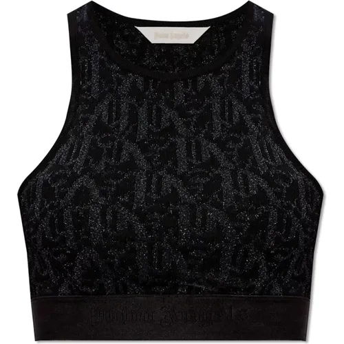 Top with logo , female, Sizes: M, L, S - Palm Angels - Modalova