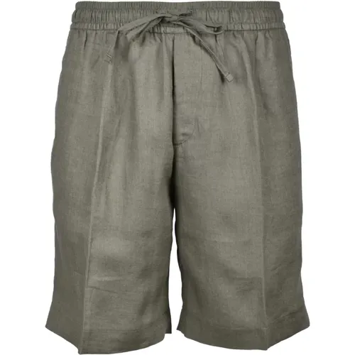 Leinen Bermuda Shorts , Herren, Größe: W33 - Michael Coal - Modalova