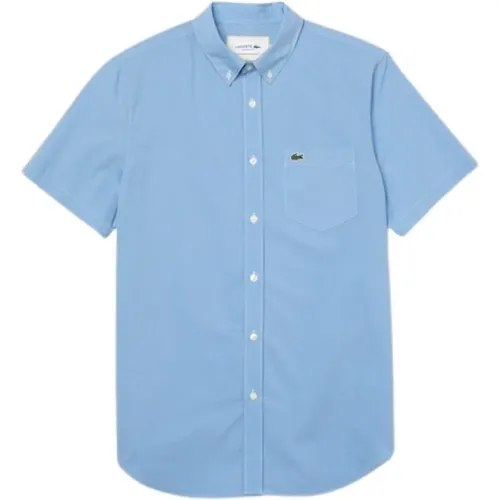 Clear Shirt with Logo Pocket , male, Sizes: XL, S - Lacoste - Modalova