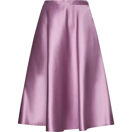 Lilac Skirt 1/2 Ruota F , female, Sizes: L, M, XL - Blanca Vita - Modalova