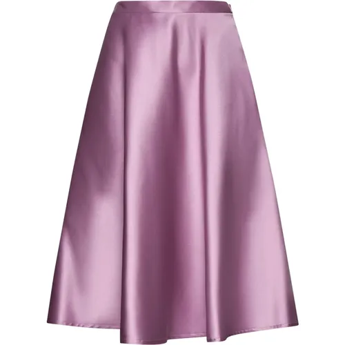 Lilac Skirt 1/2 Ruota F , female, Sizes: S, L, M, XL, XS - Blanca Vita - Modalova