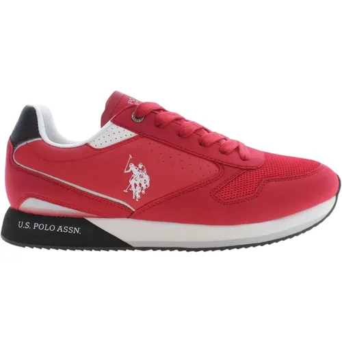 Polyester Sneaker with Contrasting Details and Laces , male, Sizes: 11 UK, 10 UK - U.s. Polo Assn. - Modalova