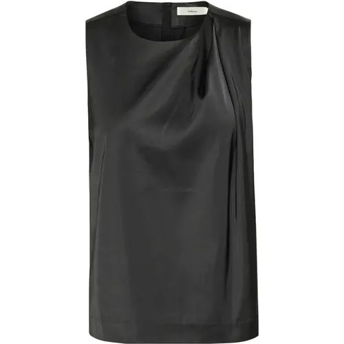 Schwarze Drapierte Top-Bluse , Damen, Größe: L - InWear - Modalova