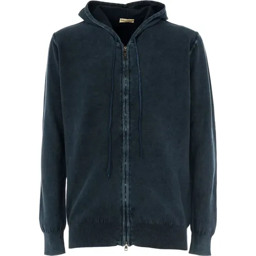 Kapuzen-Zip-Up Herren-Sweatshirt , Herren, Größe: S - CASHMERE COMPANY - Modalova