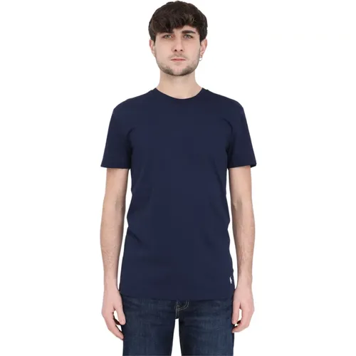 Blaues Logo T-Shirt für Männer und Frauen , Herren, Größe: M - Ralph Lauren - Modalova