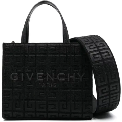 Schwarze Bestickte Signature 4G Tasche - Givenchy - Modalova