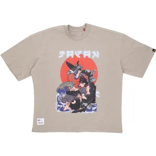 Vintage Japan Warrior Tee , Herren, Größe: S - alpha industries - Modalova