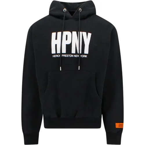 Cotton Sweatshirt with Hood and Kangaroo Pocket , male, Sizes: M, S - Heron Preston - Modalova