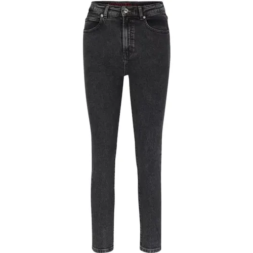 High-Waist Slim-Fit Jeans 5-Pocket Style , female, Sizes: W27, W28 - Hugo Boss - Modalova