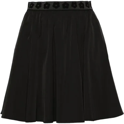 Poplin Texture Skirt with Boke Flower Patch , female, Sizes: M, S, XS, 2XS - Kenzo - Modalova