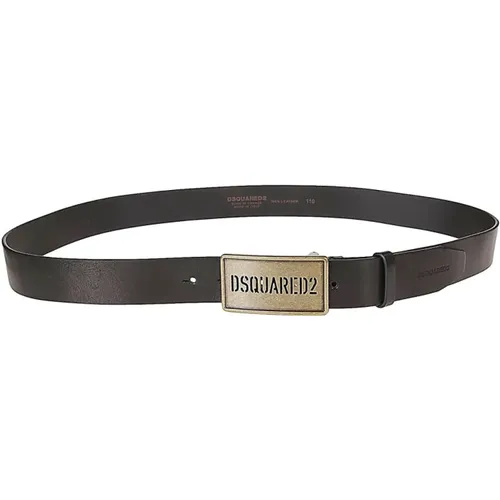 Stylish Leather Belt , male, Sizes: 110 CM, 105 CM, 100 CM - Dsquared2 - Modalova