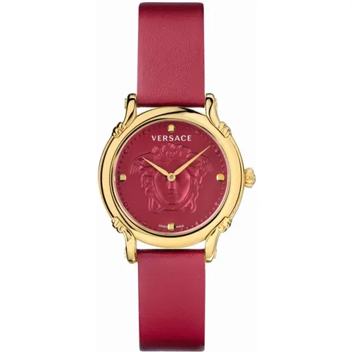 Safety Pin Leather Watch , female, Sizes: ONE SIZE - Versace - Modalova