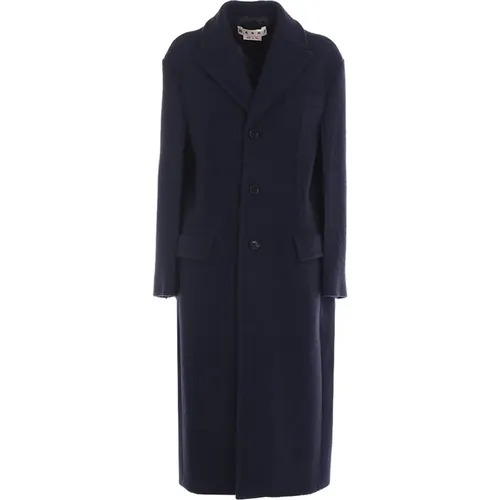 Single Button Wool Coat , female, Sizes: S - Marni - Modalova