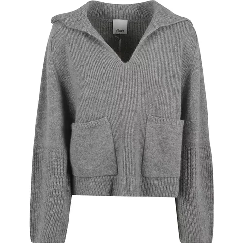 Stylish Sweatshirt Heater Mel Aw24 , female, Sizes: S, XS - allude - Modalova