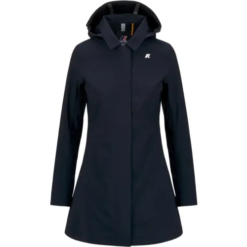 Blau Tiefe Jacke , Damen, Größe: 2XL - K-way - Modalova