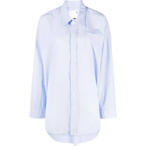 Pinstripe Oversized Cotton Shirt - R13 - Modalova