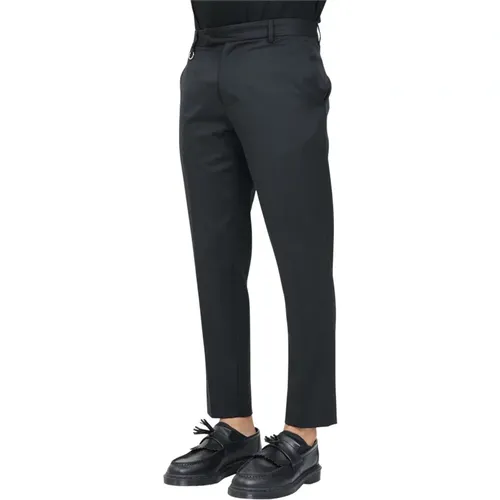 Elegante Schwarze Slim Fit Hose , Herren, Größe: W30 - GOLDEN CRAFT - Modalova