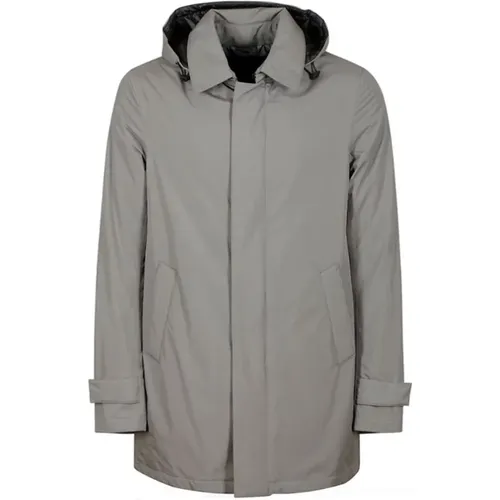 Long Beige Puffer Jacket , male, Sizes: 2XL, L, M - Herno - Modalova