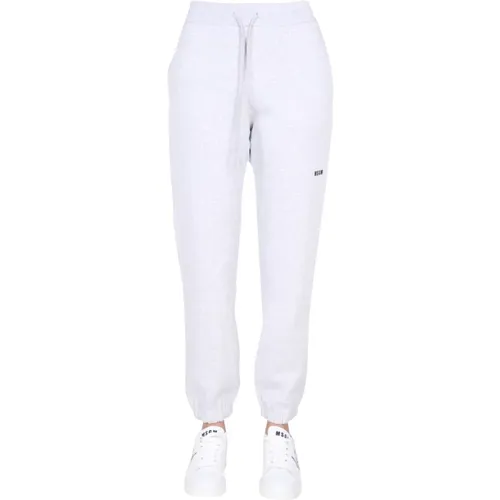 Jogging Pants With Logo Print , female, Sizes: M - Msgm - Modalova