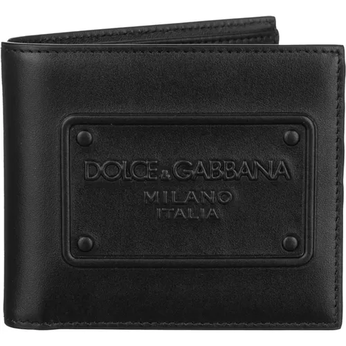 Herren Leder Geldbörse/Kartenhalter , Herren, Größe: ONE Size - Dolce & Gabbana - Modalova