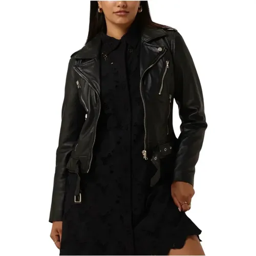 Lederjacke Damen Schwarz , Damen, Größe: 2XL - Ibana - Modalova