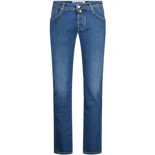 Slim Fit Blaue Denim Jeans , Damen, Größe: W38 - Jacob Cohën - Modalova