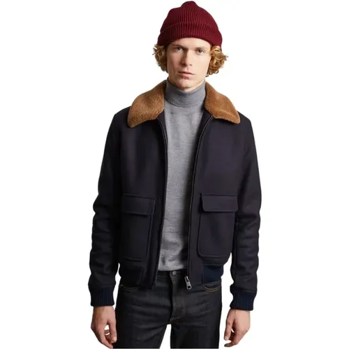 Virgin wool aviator jacket , male, Sizes: L, 2XL, XL, XS, S - L'Exception Paris - Modalova
