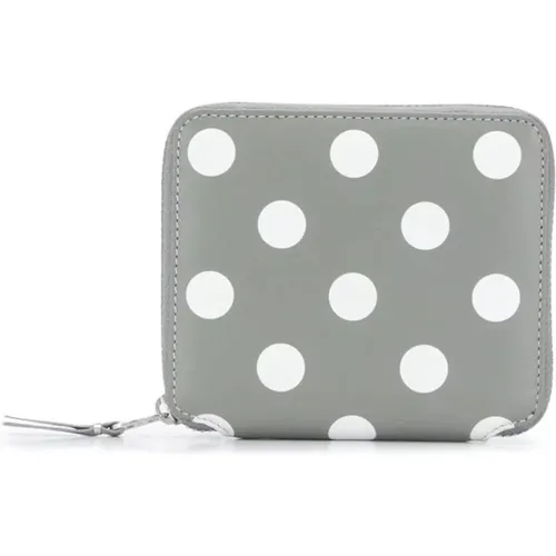 Grey Dot Leather Wallet , male, Sizes: ONE SIZE - Comme des Garçons - Modalova
