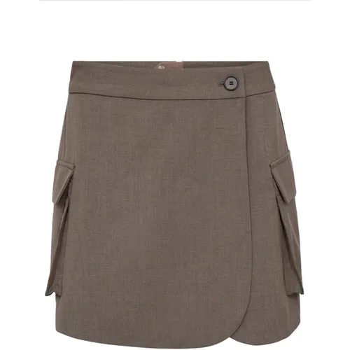 Wrap Pocket Skort in Walnuss , Damen, Größe: XL - Co'Couture - Modalova