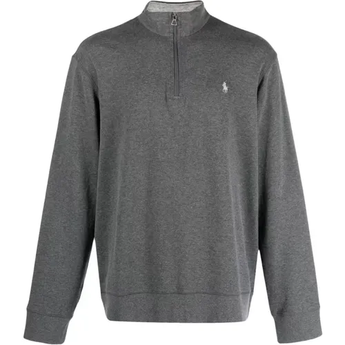Blended cotton half-zip sweatshirt , male, Sizes: 2XL - Polo Ralph Lauren - Modalova