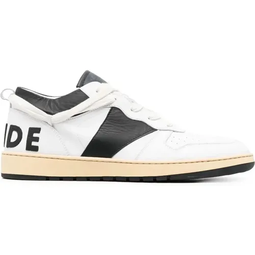 White Leather Sneakers with Perforated Detail , male, Sizes: 6 UK, 7 UK - Rhude - Modalova