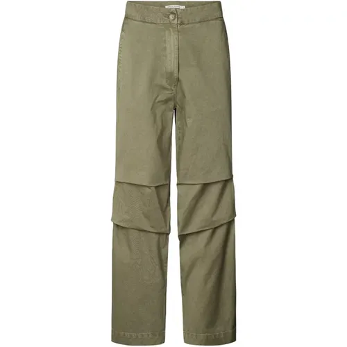 Plissierte Alphas Hose Burnt Olive , Damen, Größe: XS - Rabens Saloner - Modalova