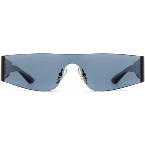 Blaue Mono Rechteckige Masken-Sonnenbrille - Balenciaga - Modalova