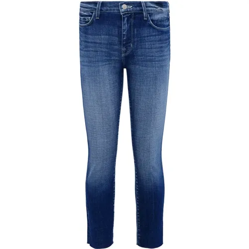 High Rise Crop Slim Jeans , female, Sizes: W29, W30, W28, W26 - L'Agence - Modalova