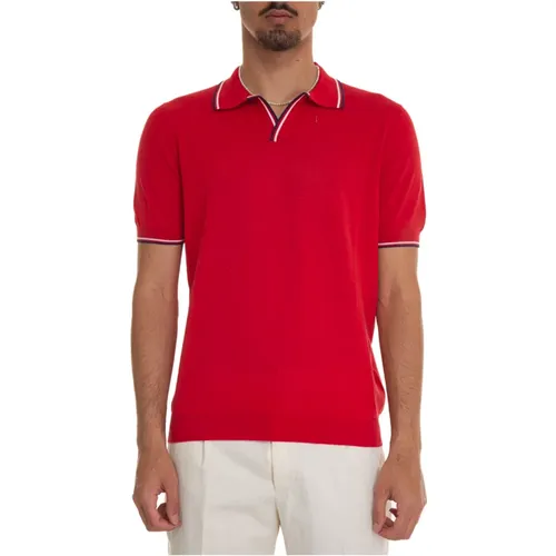Contrast Piping Jersey Polo Shirt , male, Sizes: L - Gran Sasso - Modalova