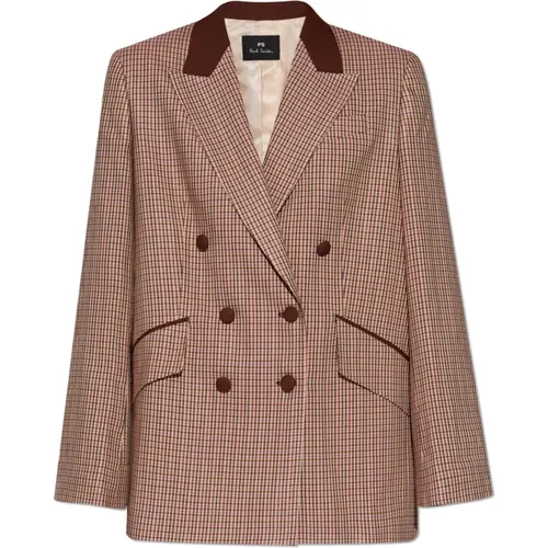 Karierte Blazer , Damen, Größe: M - PS By Paul Smith - Modalova