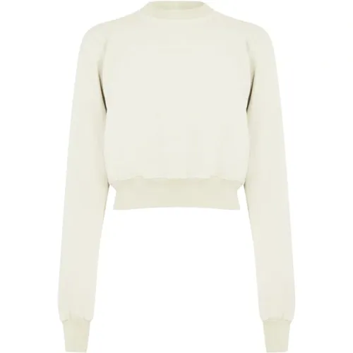 Pearl Cropped Sweatshirt , female, Sizes: M - Rick Owens - Modalova