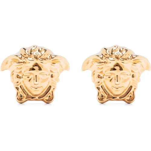 Medusa Head Gold Earrings , female, Sizes: ONE SIZE - Versace - Modalova
