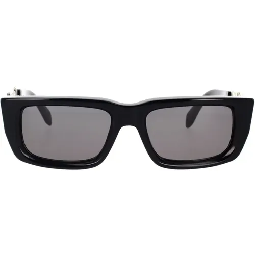 Retro Rectangular Sunglasses Milford Style , unisex, Sizes: 54 MM - Palm Angels - Modalova