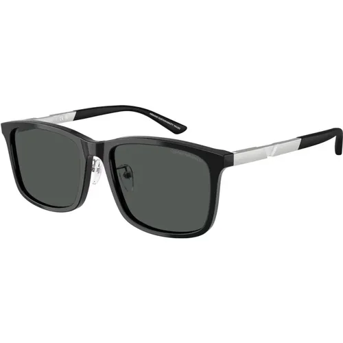 Ea4241D Sunglasses, Dark Grey Lenses , male, Sizes: 57 MM - Emporio Armani - Modalova