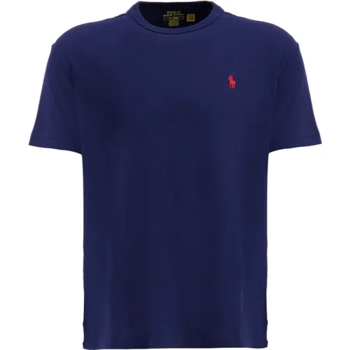 Navy Cotton Oversize T-Shirt , male, Sizes: L - Ralph Lauren - Modalova