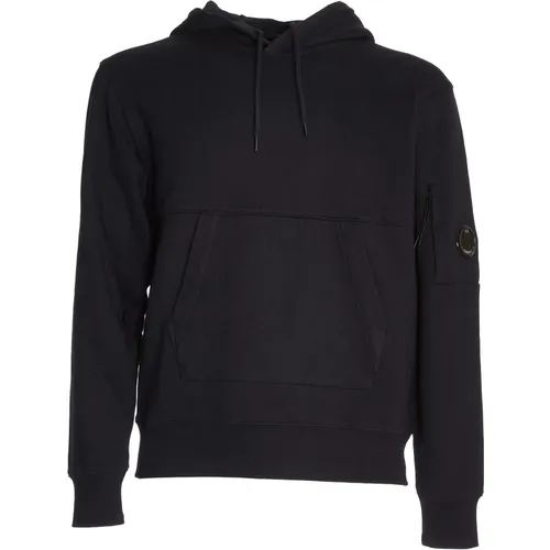 Diagonal Raised Fleece Lens Hooded Sweatshirt , Herren, Größe: L - C.P. Company - Modalova