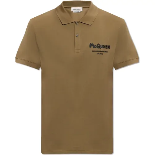 Poloshirt mit Logo , Herren, Größe: L - alexander mcqueen - Modalova