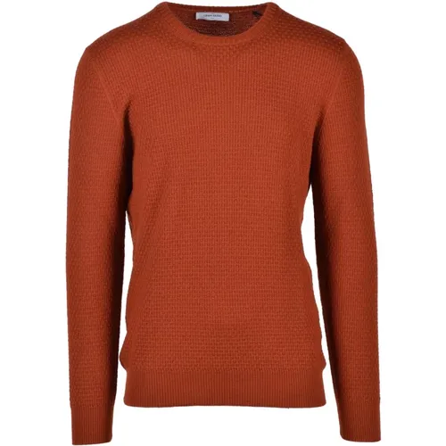 Leinen Baumwolle Strickpullover , Herren, Größe: XL - Gran Sasso - Modalova